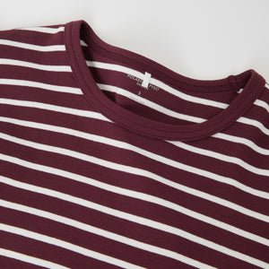 Organic Cotton Burgundy Adult Pyjamas from the Polarn O. Pyret adult collection. Clothes made using sustainably sourced materials.