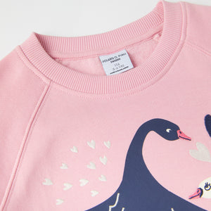 Swan Print Kids Sweatshirt from the Polarn O. Pyret kidswear collection. The best ethical kids clothes