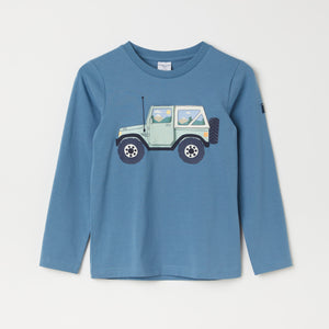 Jeep Print Kids Top from the Polarn O. Pyret kidswear collection. Ethically produced kids clothing.