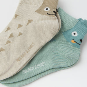 Two Pack Kids Trainer Socks from the Polarn O. Pyret kidswear collection. Nordic kids clothes made from sustainable sources.