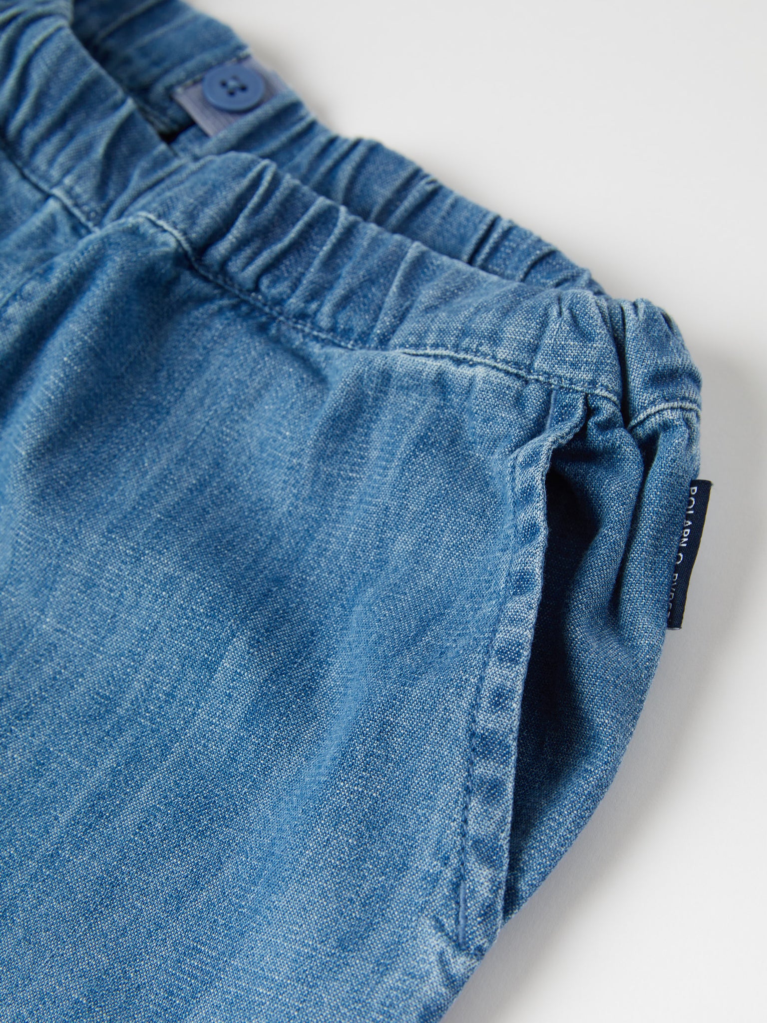 Denim Baby Trousers from the Polarn O. Pyret kidswear collection. The best ethical kids clothes