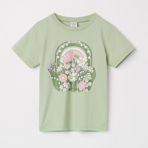 Organic Cotton Kids floral Print T-Shirt from the Polarn O. Pyret kidswear collection. The best ethical kids clothes