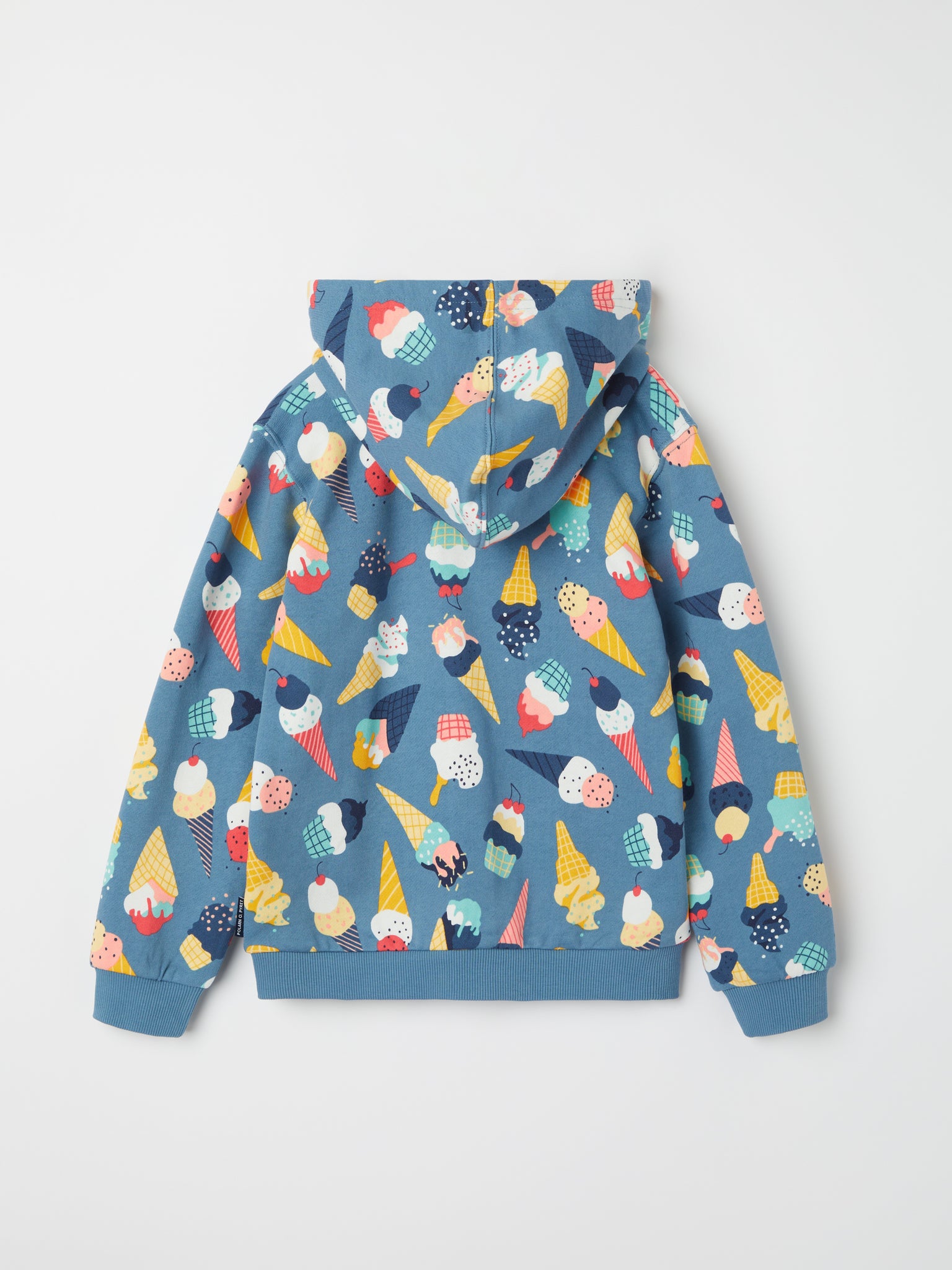 Ice cream Print Kids Hoodie from the Polarn O. Pyret kidswear collection. Ethically produced kids clothing.