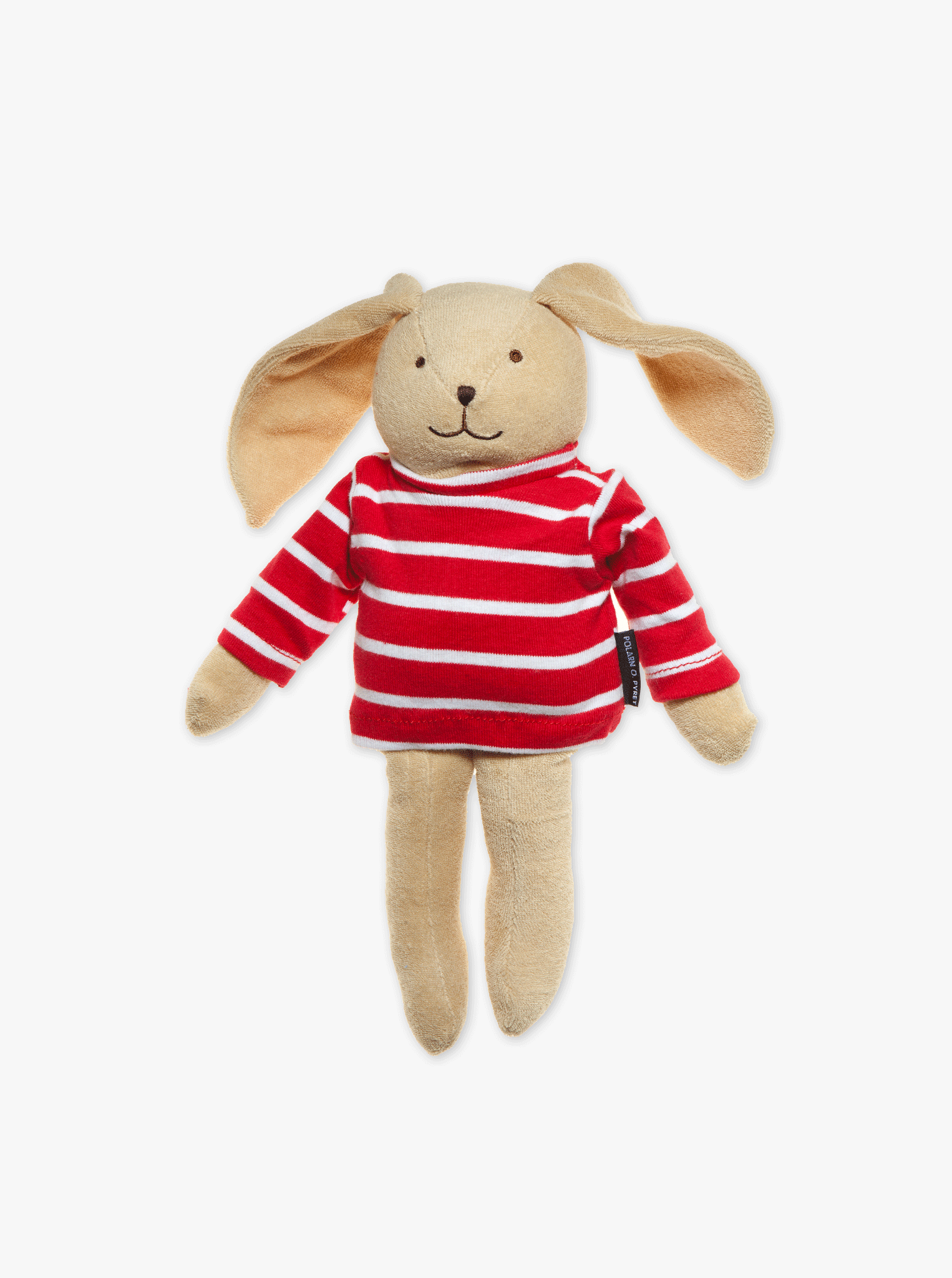 soft red and white striped PO.P bunny toy for kids 