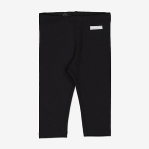 Organic cotton black baby leggings, comfortable ethical Polarn o. pyret quality 