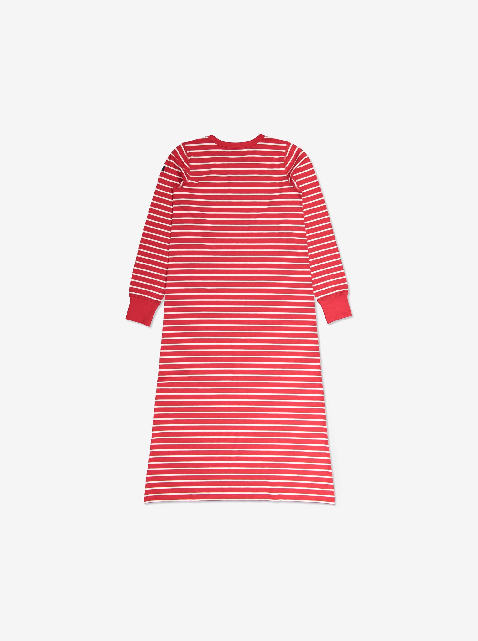 red and white striped Organic Ladies Nightgown, Ladies Sustainable Clothing, warm long lasting durable, polarn o. pyret ethical