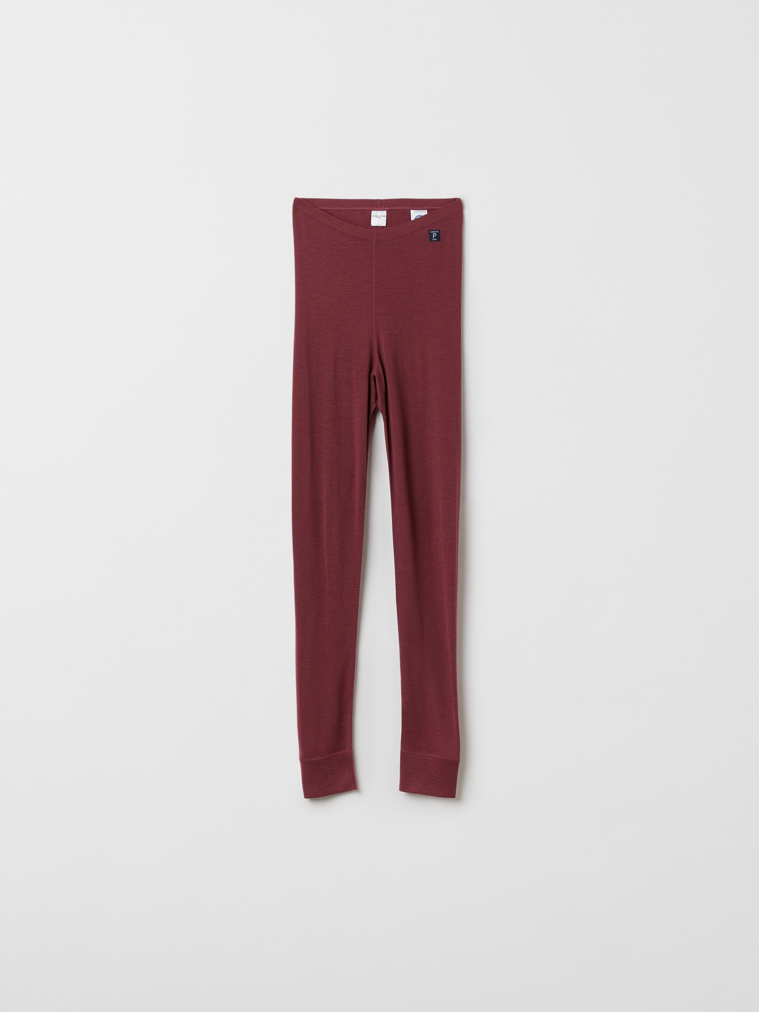 Red Adult Merino Wool Long Johns from the Polarn O. Pyret outerwear collection. Ethically produced kids outerwear.