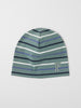 Striped Green Kids Beanie Hat from the Polarn O. Pyret outerwear collection. Quality kids clothing made to last.
