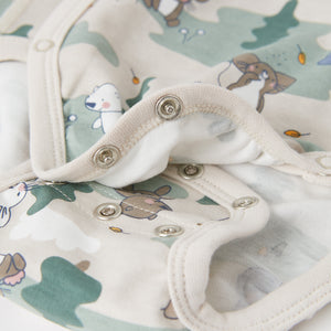 Organic Cotton Wraparound Babygrow from the Polarn O. Pyret baby collection. Ethically produced baby clothing.