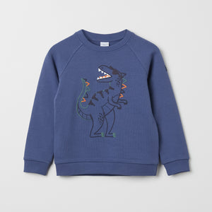 Organic Cotton Dinosaur Kids Sweatshirt from the Polarn O. Pyret kidswear collection. Ethically produced kids clothing.
