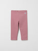 Organic Cotton Pink Baby Leggings from the Polarn O. Pyret baby collection. Nordic baby clothes made from sustainable sources.