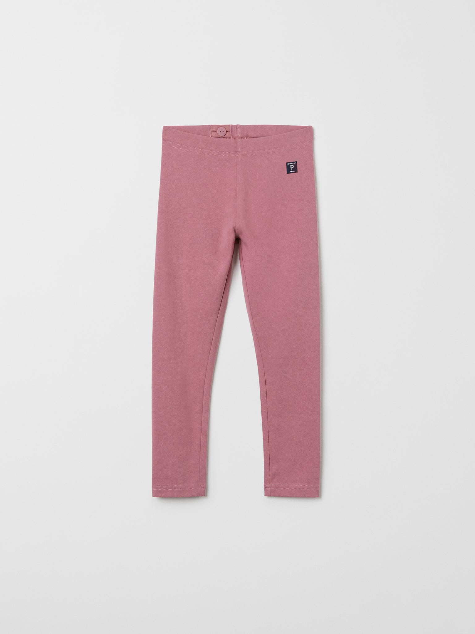 Organic Cotton Pink Kids Leggings from the Polarn O. Pyret kidswear collection. Ethically produced kids clothing.