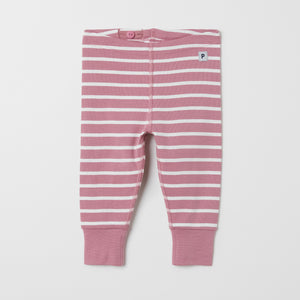 Organic Cotton Pink Baby Leggings from the Polarn O. Pyret baby collection. The best ethical baby clothes
