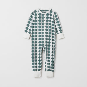 Organic Cotton Scandi Baby Sleepsuit from the Polarn O. Pyret baby collection. The best ethical baby clothes