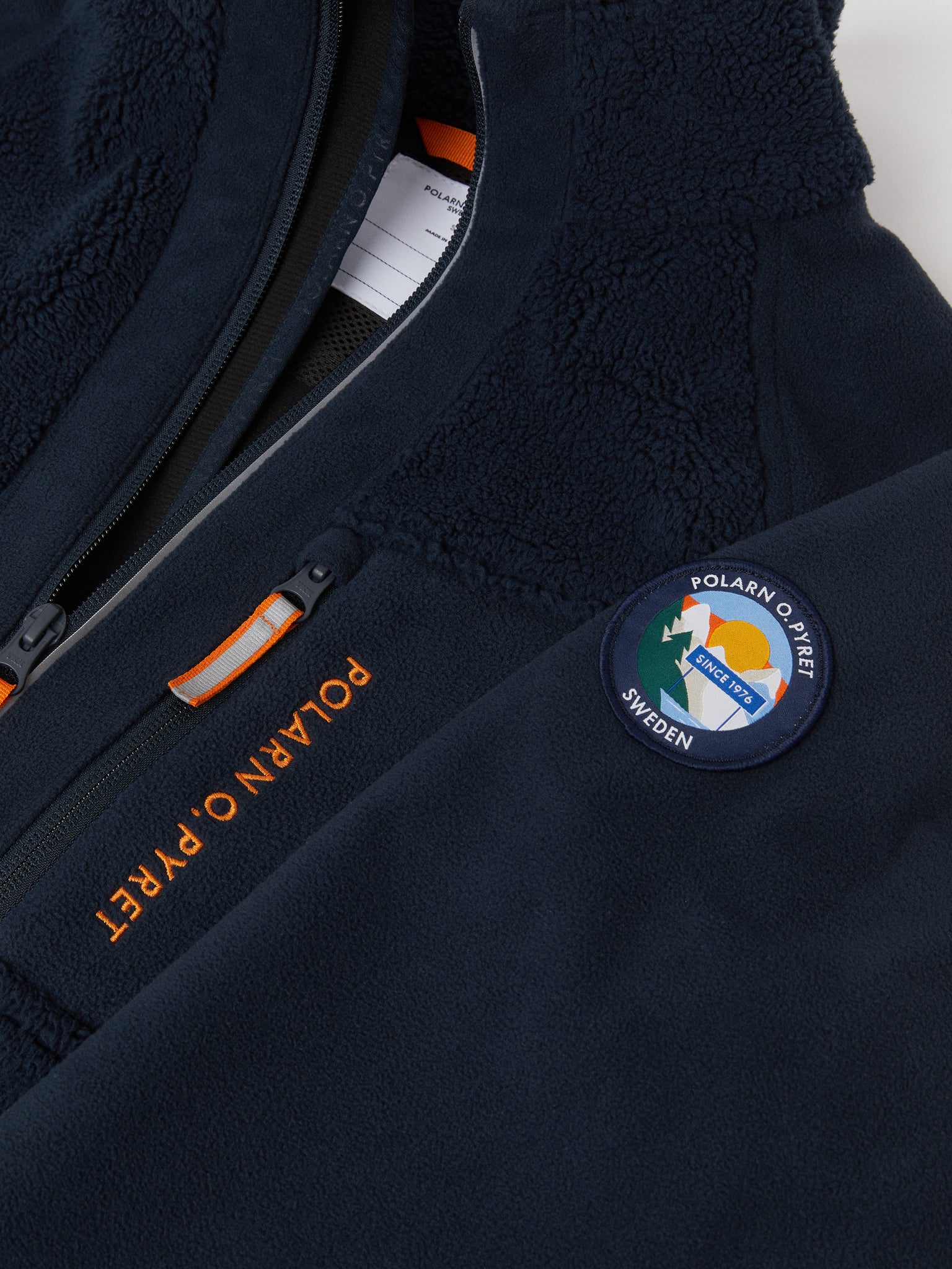 Navy Waterproof Adult Fleece Jacket from the Polarn O. Pyret outerwear collection. Quality kids clothing made to last.