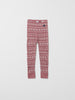 Merino Pink Kids Thermal Leggings from the Polarn O. Pyret outerwear collection. Made using ethically sourced materials.