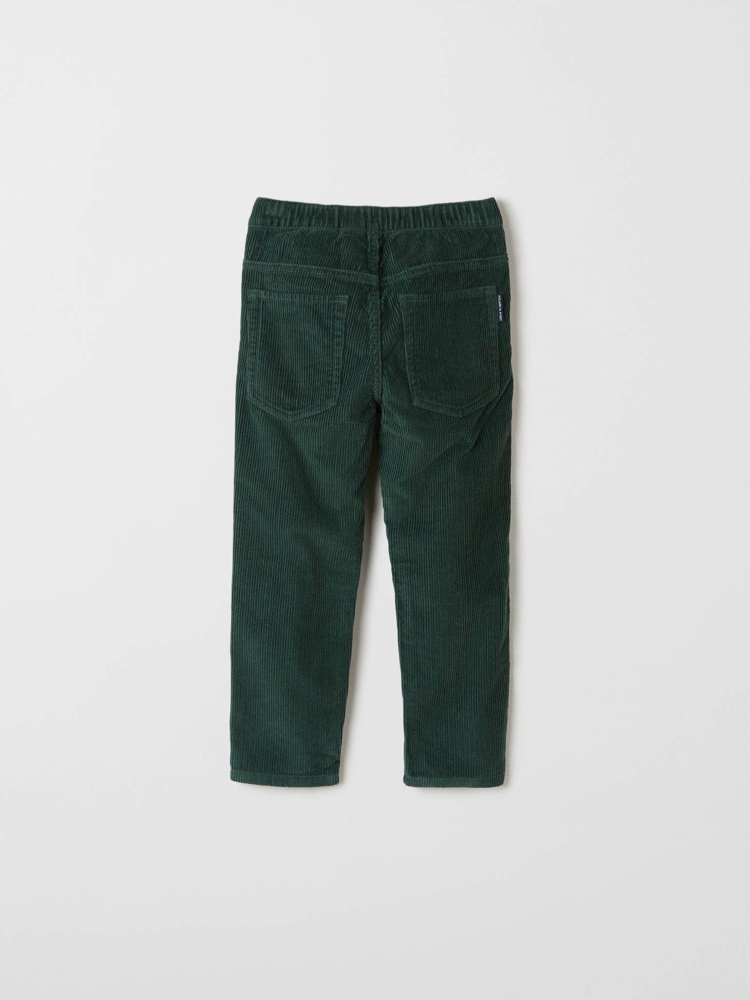 Cotton Kids Green Corduroy Trousers from the Polarn O. Pyret kids collection. Made using 100% GOTS Organic Cotton