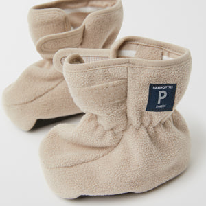 Windproof fleece booties for baby