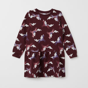 Horse Print Organic Cotton Kids Dress from the Polarn O. Pyret kids collection. Made using 100% GOTS Organic Cotton
