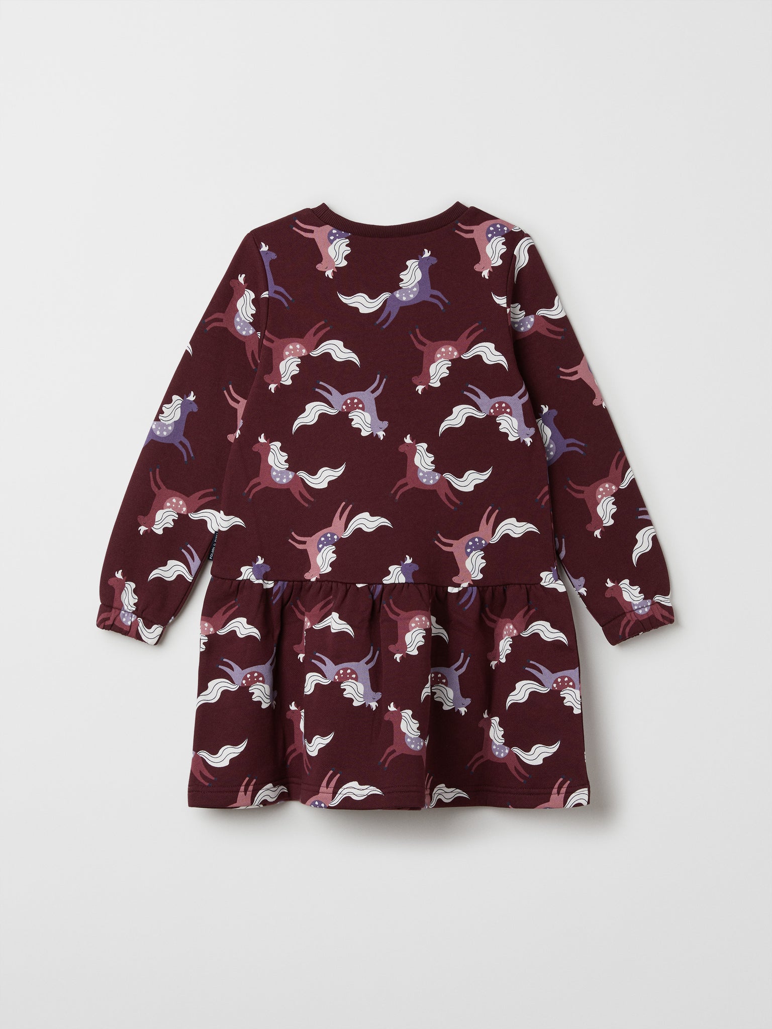 Horse Print Organic Cotton Kids Dress from the Polarn O. Pyret kids collection. Made using 100% GOTS Organic Cotton