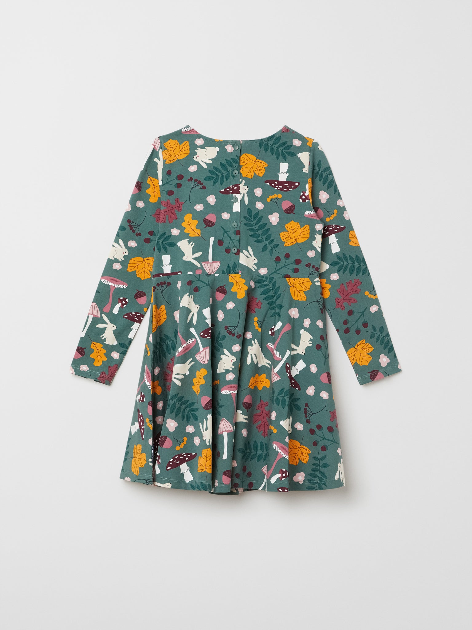Organic Cotton Green Kids Dress from the Polarn O. Pyret kids collection. The best ethical kids clothes