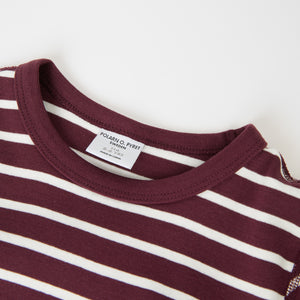 Organic Cotton Burgundy Kids Top from the Polarn O. Pyret kids collection. Made using 100% GOTS Organic Cotton