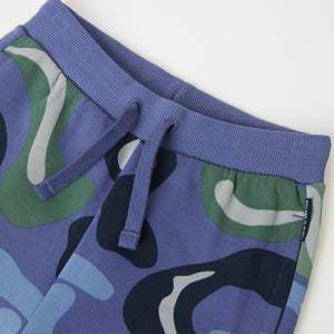 Organic Cotton Kids Blue Joggers from the Polarn O. Pyret kids collection. Made using 100% GOTS Organic Cotton
