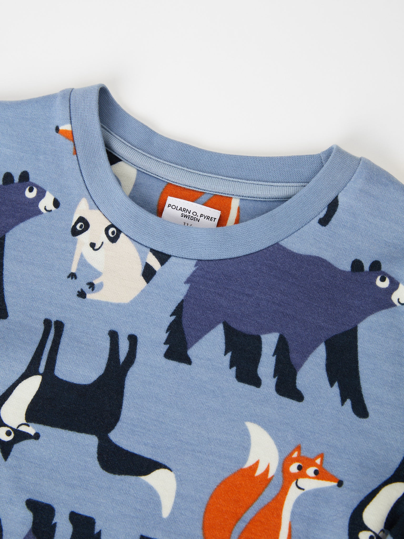 Merino Wool Blue Kids Thermal Top from the Polarn O. Pyret kids collection. Ethically produced kids clothing.