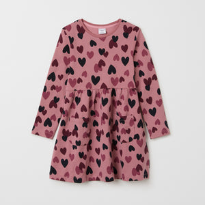 Organic Cotton Pink Kids Dress from the Polarn O. Pyret kids collection. Ethically produced kids clothing.