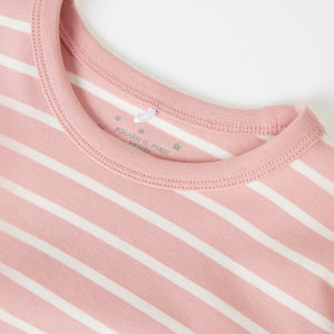 Organic Cotton Kids Pink Pyjamas from the Polarn O. Pyret kids collection. Clothes made using sustainably sourced materials.