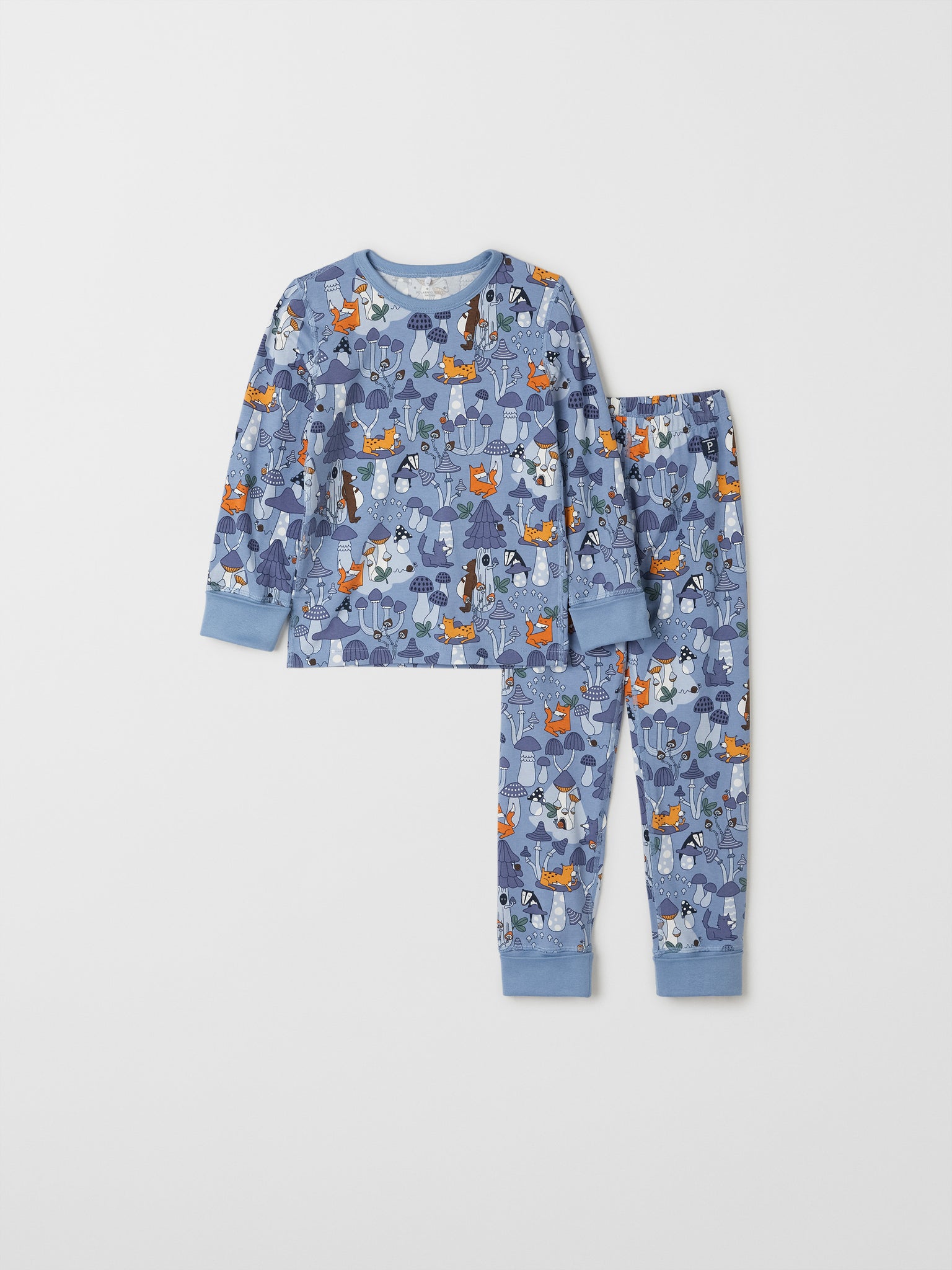 Nordic Forest Kids Blue Pyjamas from the Polarn O. Pyret kids collection. The best ethical kids clothes