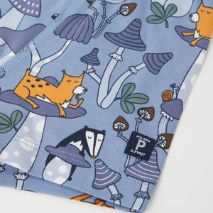 Organic Cotton Boys Blue Boxer Shorts from the Polarn O. Pyret kids collection. Clothes made using sustainably sourced materials.