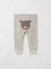 Organic Cotton Beige Baby Leggings from the Polarn O. Pyret baby collection. Nordic baby clothes made from sustainable sources.