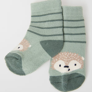 Organic Cotton Green Baby Socks from the Polarn O. Pyret baby collection. The best ethical baby clothes