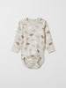 Hedgehog Print Organic Cotton Babygrow from the Polarn O. Pyret baby collection. The best ethical baby clothes
