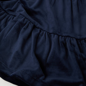 Navy Velour Kids Dress from the Polarn O. Pyret kidswear collection. The best ethical kids clothes