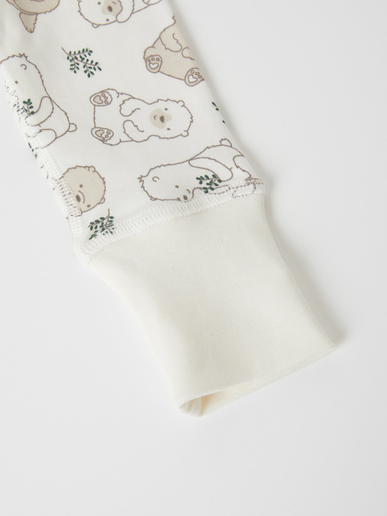 Bear Print Wraparound Babygrow from the Polarn O. Pyret baby collection. The best ethical baby clothes