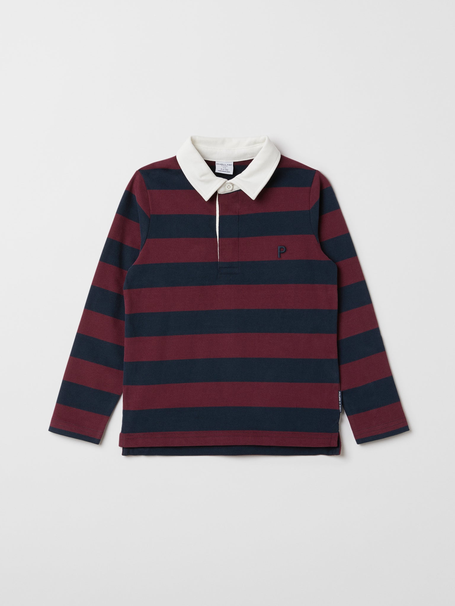 Organic Cotton Kids Rugby Shirt from the Polarn O. Pyret kidswear collection. Nordic kids clothes made from sustainable sources.