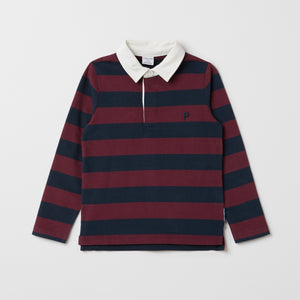 Organic Cotton Kids Rugby Shirt from the Polarn O. Pyret kidswear collection. Nordic kids clothes made from sustainable sources.