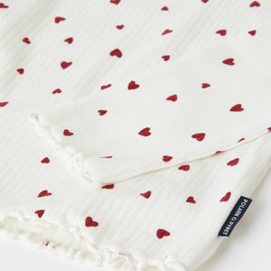 Heart Print Organic Cotton Kids Top from the Polarn O. Pyret kidswear collection. Ethically produced kids clothing.