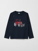 Tractor Print Organic Cotton Kids Top from the Polarn O. Pyret kidswear collection. Ethically produced kids clothing.