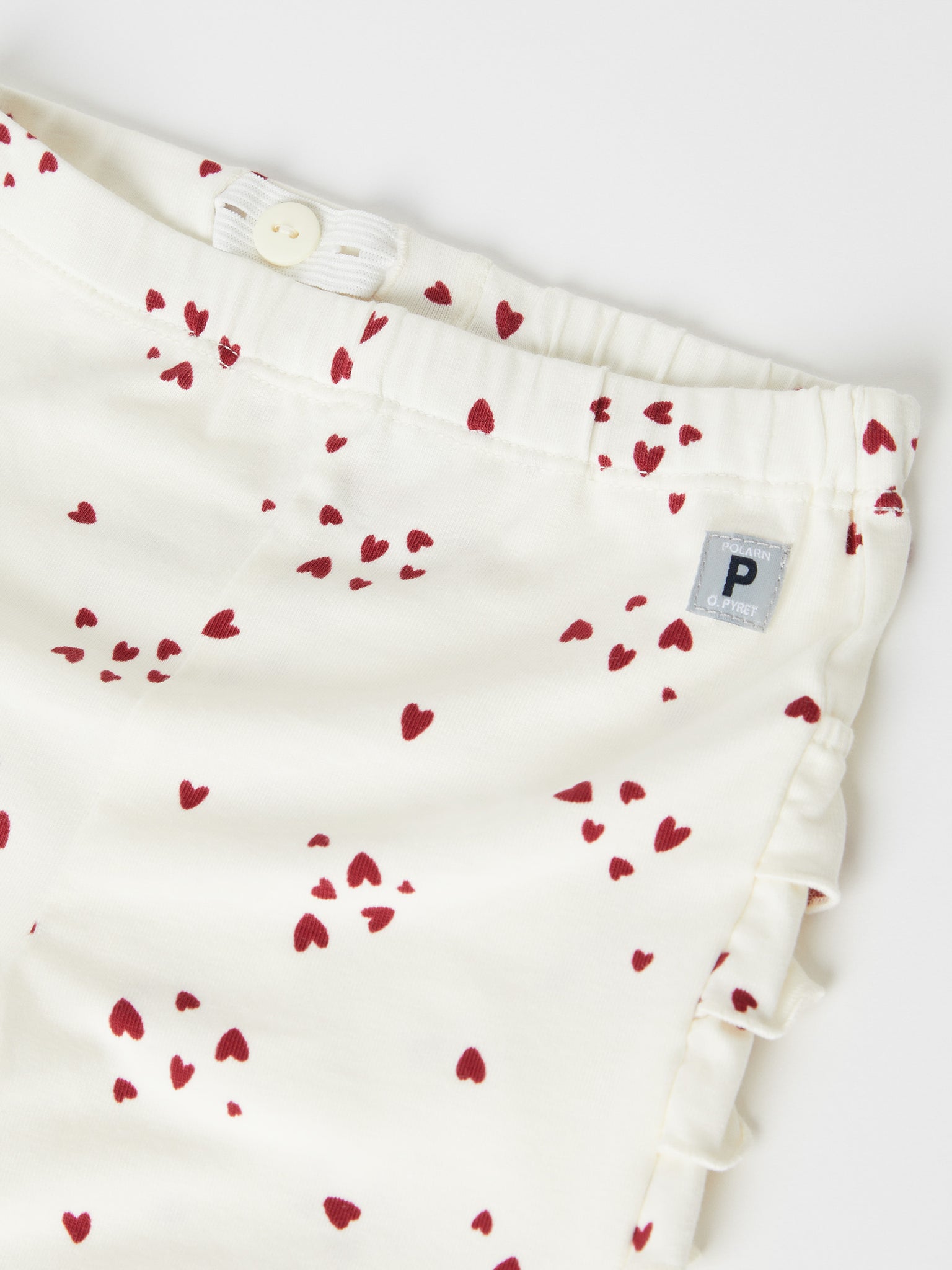 Heart Print Cotton Baby Leggings from the Polarn O. Pyret baby collection. The best ethical baby clothes