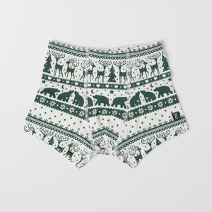 Boys Navy Organic Cotton Boxers from the Polarn O. Pyret kidswear collection. Ethically produced kids clothing.