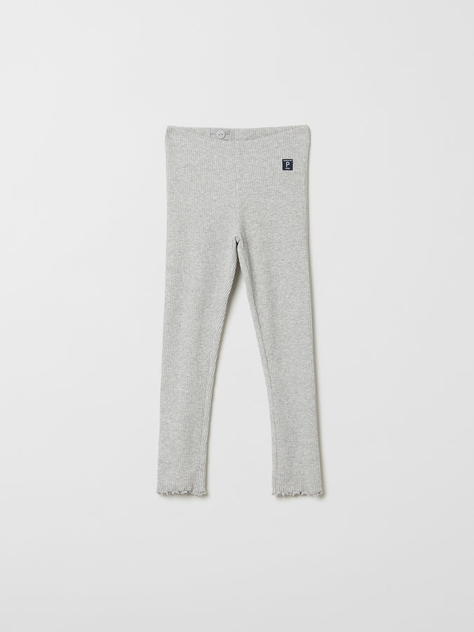 Grey Organic Cotton Kids Leggings from the Polarn O. Pyret kidswear collection. The best ethical kids clothes