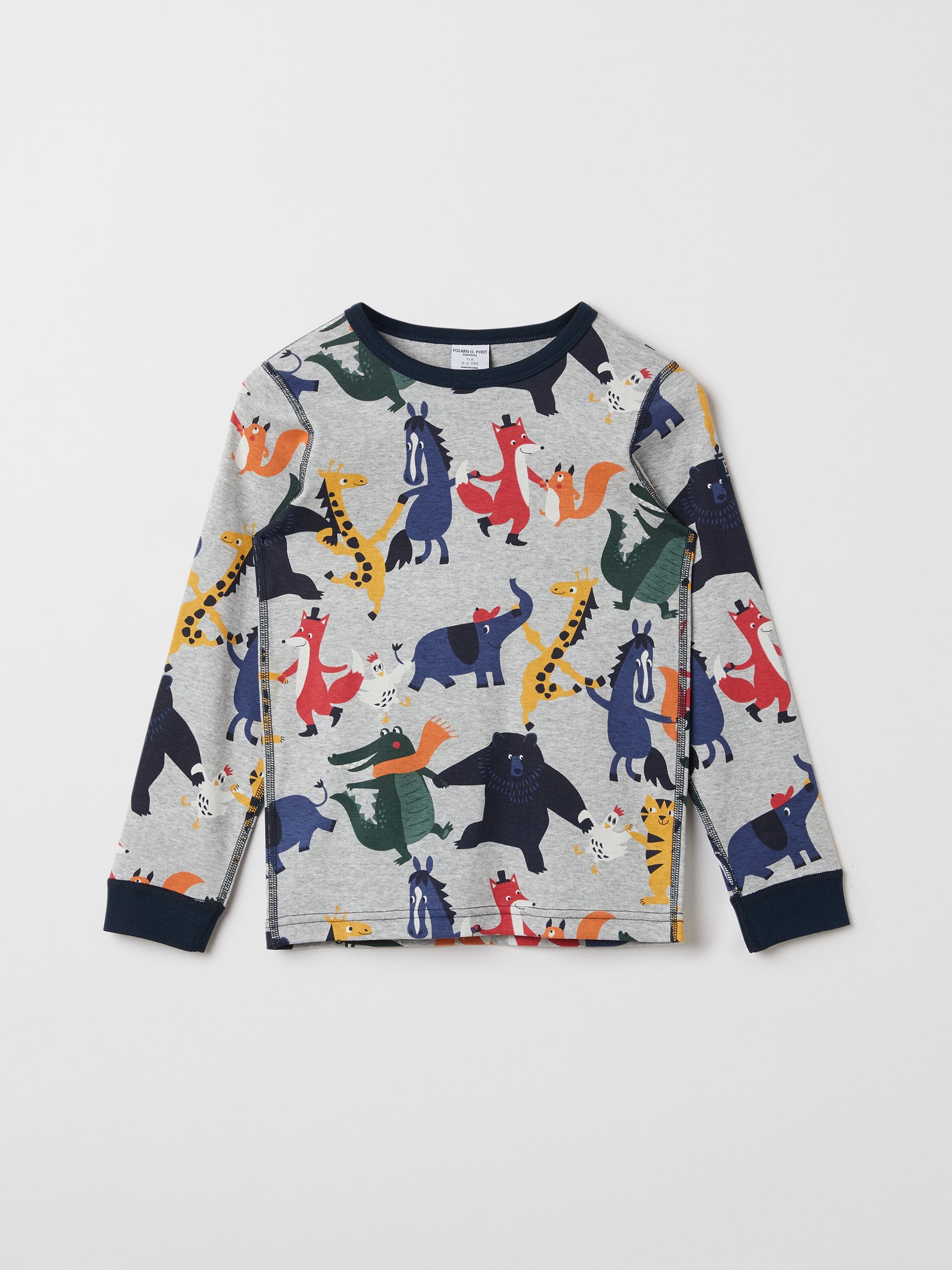 Organic Cotton Animal Print Kids Top from the Polarn O. Pyret kidswear collection. The best ethical kids clothes