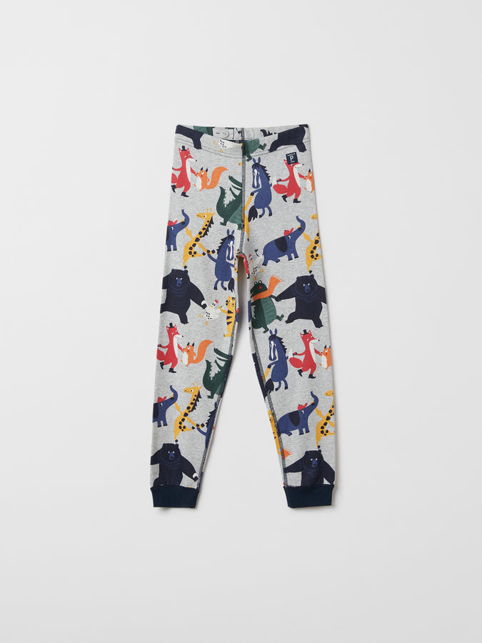 Animal Print Cotton Kids Leggings from the Polarn O. Pyret kidswear collection. Nordic kids clothes made from sustainable sources.