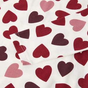 Heart Print Adult Pyjamas from the Polarn O. Pyret adult collection. Clothes made using sustainably sourced materials.