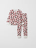 Organic Heart Print Kids Pyjamas from the Polarn O. Pyret kidswear collection. The best ethical kids clothes
