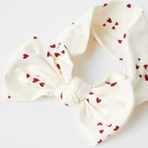 Heart Print Cotton Kids Hair Band from the Polarn O. Pyret baby collection. Nordic baby clothes made from sustainable sources.