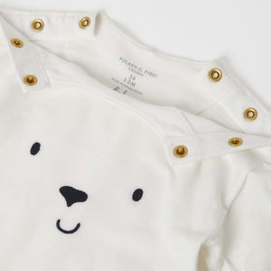Embroidered Face Baby Top 1-2m / 56
